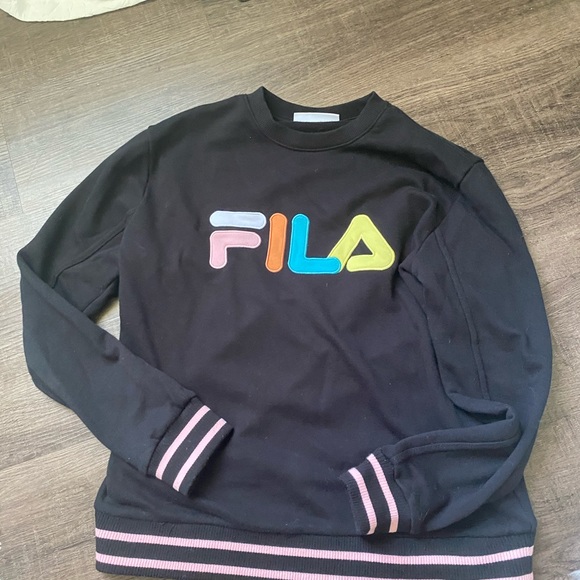 Medium Fila logo sweatshirt pullover neon pastel m - Picture 8 of 11